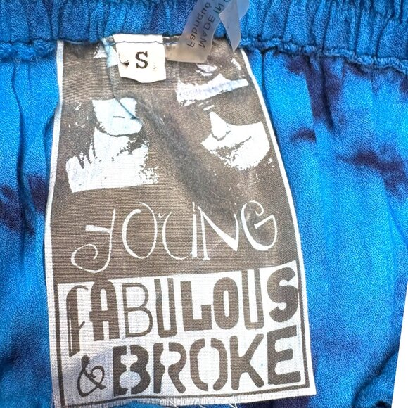 Young Fabulous Broke Brooks Blue Dream Wash Halter Maxi Dress - Picture 3 of 8